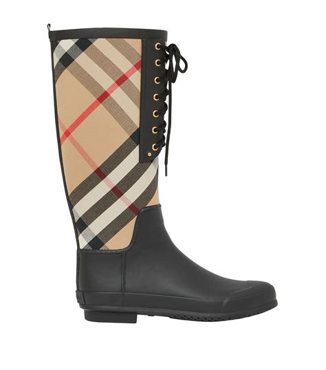 burberry check boots.